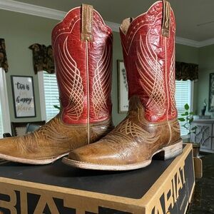Ariat Red and Tan Cowboy Boots